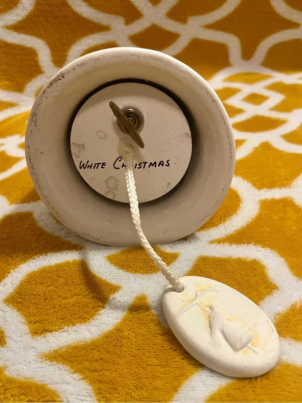 Hand-Painted White Angel Bell Ornament - Home Holiday Decor